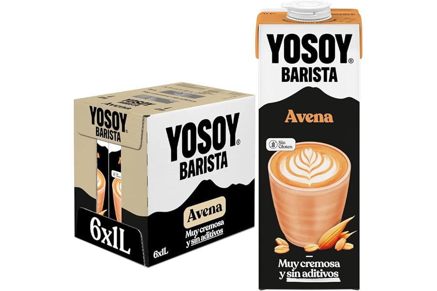 YOSOY Bebida Vegetal de Avena Barista - especial para el café, pack de 6 x 1L