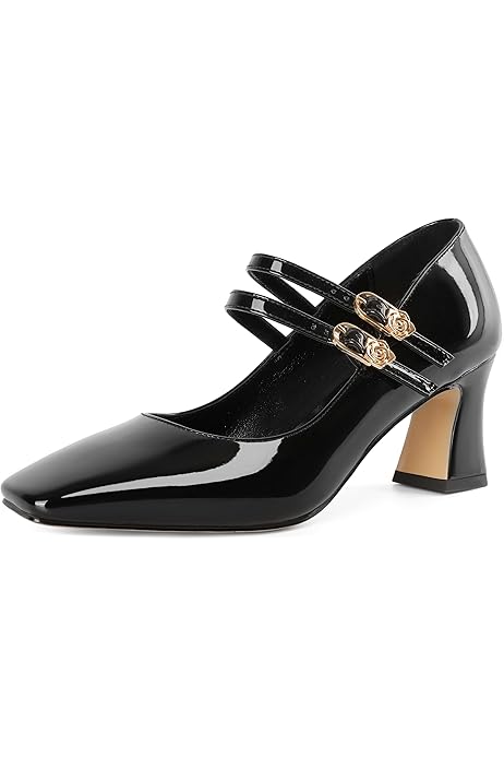 Heels For Women Soireelady Womens Mary Jane Shoes, Chunky Block