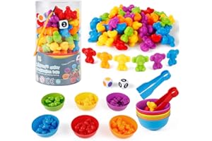 Victse Jeux Montessori 2 3 4 5 Ans, Jouet pour Comptage et Tri, Jeu de Tri Motricité Fine Jouet Educatif Enfants Classification des Couleurs (Koala)