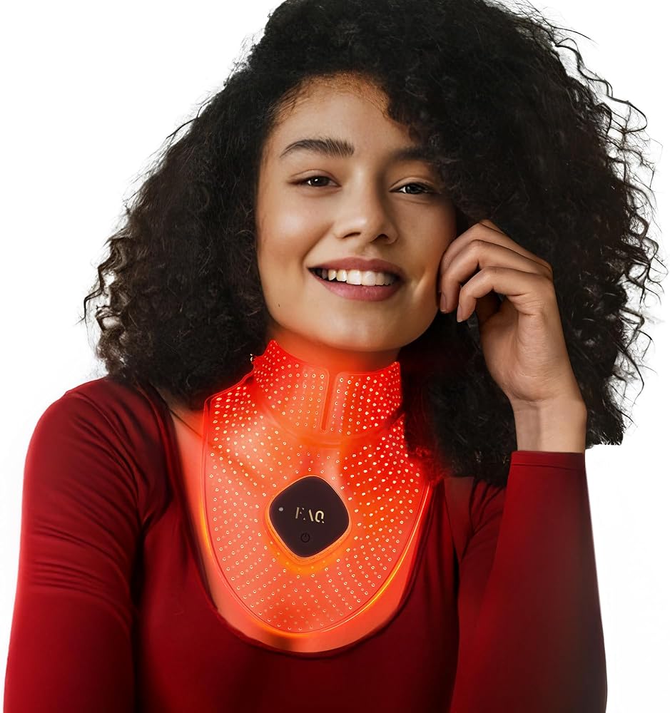 FOREO FAQ 211 Giyilebilir Silikon Yaşlanma Karşıtı NIR + 7 LED Işık Terapisi Boyun ve Dekolte Maske - Çizgiler ve Kırışıklıklar için Lüks Cilt Bakımı