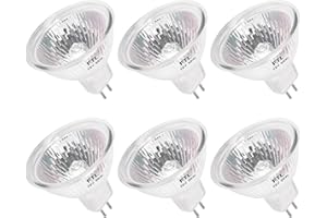 KOLAMOM Lampadine alogene MR16 GU5.3 12V 20W Confezione da 6, alta luminosità, lunga durata, risparmio energetico, lampada alogena ad alta temperatura, compatibile con vari scenari, colori caldi e freddi