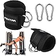 Fentar 2Pcs Adjustable Ankle Straps for Cable Machine, Comfortable Gym Ankle Strap, Double D-Ring Ankle Cuff Straps, Padded Fitness Leg Exercise Attachment for Ankle Cuff