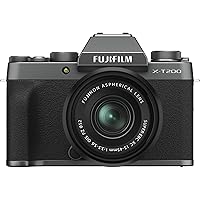 Fujifilm X-T200 24.2 MP Mirrorless Camera with XC 15-45 mm Lens (APS-C Sensor, Electronic Viewfinder, 3.5" Vari-Angle…