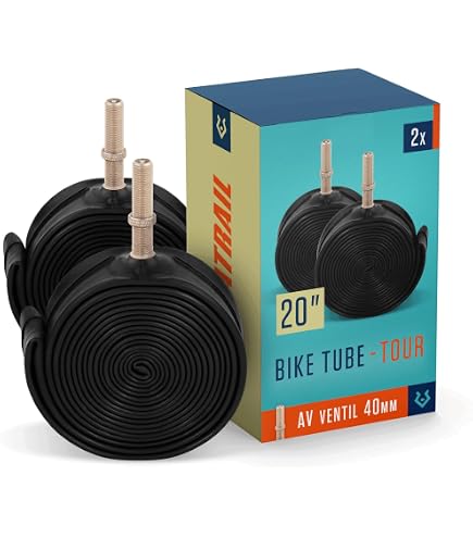 Schwalbe Air Plus AV7 - Camera D'Aria Per Bici, Standard 40 Mm, Valvola Auto, 20 Pollici, Nero