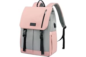 LOVEVOOK Mochila Portatil Mujer 15.6 Pulgadas Mochila Escolar Adolescente con Puerto USB Bolso Mochilas Antirrobo Mujer Casual Laptop Backpack Impermeable para la Universidad Viaje Colegio Trabaj