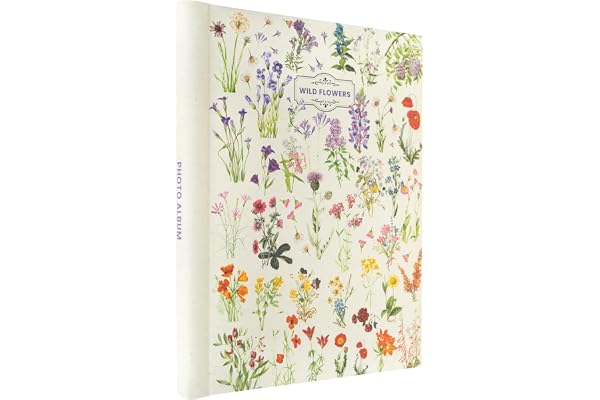 Grupo Erik - Album Photo Traditionnel Wild Flowers 24 x 32 cm - Avec Pages Adhésives et Couverture Rigide , Album Photo Traditionnel, Album Photo Vierge Album Photo 10 x 15 cm