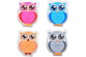 MC-Trend® - Ensemble de 4 chauffe-mains - Au motif hiboux - Contre le froid en automne et en hiver - Réutilisable