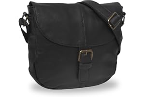 Gusti Leder Umhängetasche Candice | Handgefertigte Ledertasche Damen für Alltag & Freizeit I Elegante Leder Handtasche Damen aus Büffelleder