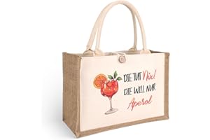 GADITIEK Aperol Geschenk Tasche, Aperol Jutetasche Für Frau, Strandtasche xxl Aperol Spritz Accessoires Damen, Geschenkset Für Frauen, Kollegin