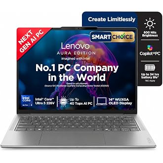 Lenovo Yoga Slim 7 Smartchoice Aura Edition Intel Evo Core Ultra 5 226V (16GB RAM/512GB SSD/14 inch (35.5cm)/WUXGA OLED/Copilot+ PC/Windows 11/MSO 365
