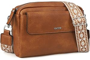 Gladdon bolsos para las mujeres, pequeño bolso de hombro, bolso crossbody, bolso de cuero PU con correa de hombro desmontable, cinta ancha de tejido jacquard, uso diario para las mujeres