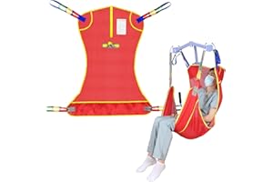 EZ Assistive Universal Full Body Patient Lift Sling, Lift Medical Sling for Bed Positioning, Transfer for Elderly, Disabled, Bedridden, 500LBS Weight Capacity (Rot-Mittel)