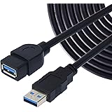 Storite USB 3.0 Male A to Female A Extension Cable Speed 5GBps for Laptop/PC/Printers -3M - Black