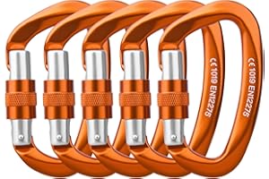 Paliston 25kN Kletterkarabiner Aluminium Schraubkarabiner D Form Karabiner Karabinerhaken