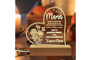 Niyewsor Regalo Madre Navidad, Regalo para Mamá Luz Nocturna, Regalos Mamá Cumpleaños, Día de la Madre Navidad Regalos para Mama