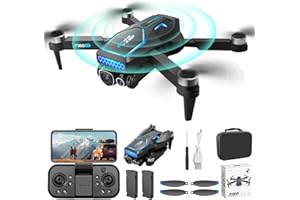 OBEST Drone Avec Caméra 4K Moteur sans Balais,Avion Radiocommandé Avec 3 Caméras,Évitement d’Obstacles 360°,Caméras ESC,Maintien en Altitude,168 G,Cadeau Convient aux Enfants et aux Adultes