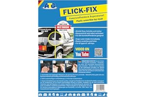 ATG Kit reparacion capotas cabrio cubierta piscina, Reparar lona toldo - Negro