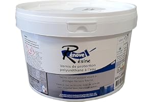 COULEURS D ANTAN Vernis de Protection Faïence, Carrelage, Douche, Baignoire pour peinture résine finition BRILLANT 5m² + Kit d'application