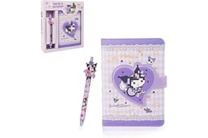 AINVLIYA Ku-ro Tagebuch Mädchen mit Stift, Cartoon Tagebuch und Stift Set, Kinder Leder Journal Notizbuch mit Magnetschnallenverschluss, Bunten Innenseiten Schreibwaren Schulanfang Geschenke für Kinder