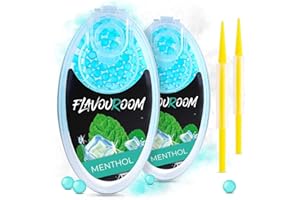 Flavouroom Premium Menthol Capsules Set of 200 | DIY Menthol Filter for Unforgettable Flavour Taste | Includes Box for Storing Aromatic Click Sleeves Balls