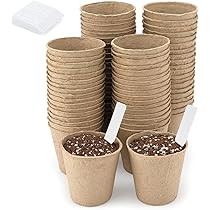 Vasetti Per Piantine Biodegradabili - 240 Pezzi, 8x8x8cm, In Torba E Carta, Per Semina - Foto 8