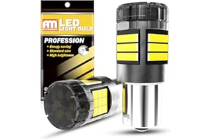 ANTEMOON PY21W BAU15S Bombillas LED Canbus Sin Errores Super Brillante 5000LM 12V 24V 6000K Blanca 7507 1056 5009 para Luz de Marcha Atrás Luz de Freno Luces Traseras, 2 Piezas