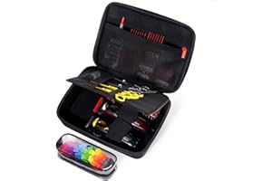 ProCase Friseurtasche Ölbeständige Tragetasche für 3 Haarschneider Scheren und Zubehör, Friseur Werkzeugtasche Trimmer Organizer Tasche Aufbewahrungsbox für Friseur Zubehör Friseurbedarf -Schwarz