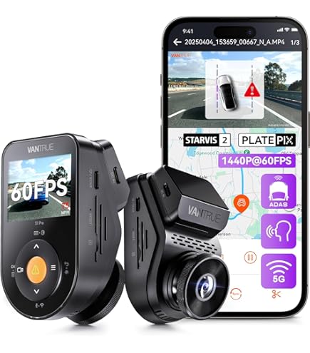 VANTRUE S1 PRO MAX 4K Dashcam - STARVIS 2 Nachtsicht Mit GPS & Parküberwachung