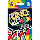 لعبة Mattel Games 112 Card UNO All Wild Card، هدية للأطفال والعائلة والكبار ليلة لعب للاعبين الذين تبلغ أعمارهم 7 سنوات فما فوق