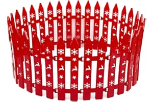 BOFUNX 24pcs Recinzione per Albero di Natale Recinzioni Decorazioni Natale Mini Recinzione per Giardino in Plastica Decorazioni per l'Albero di Natale Giardino Casa