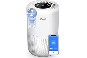 LEVOIT Luftreiniger 3-in-1 HEPA Filter, Luftfilter gegen Schimmel, Staub, Pollen & Gerüche, Air Purifier für Schlafzimmer, App Steuerung & Timer, Schlafmodus & Nachtlicht, Silberweiß