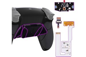 eXtremeRate RISE4 V3 Remap Kit pour ps5 Manette BDM-030/040/050, Coque Arrière Redessinée avec 4 Palette pour ps5 Controller BDM-030/040/050, Carte améliorée, Noir