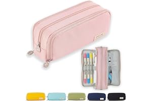 X SIM FITNESSX Astuccio per matite per adolescenti e ragazze, 3 scomparti, grande capacità, per scuola e ufficio