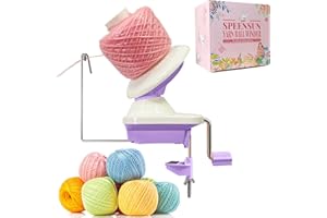 SPEENSUN Yarn Winder for Crocheting, 3.5 OZ Easy-to-Install and Efficiently Yarn Spinner with Lower Noise for Yarns Below Size 5, The Best Gift for Knitting Lover (Purple)