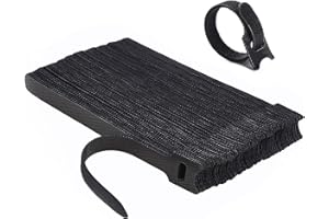 IKadiya Wiederverwendbare Klett-Kabelbinder[Schwarz], Premium Kabelbinder, Kabelbinder[60 Stück]