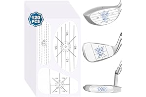 OSDUE Club de Golf Impact Tape, 40/120 pièces Golf Impact Tape, Impact Tape Etiquettes de Entraînement Swing Golf Swing Trainer, Sweet Spot Analyse - Entrainement au Swing Golf Impact Sticker