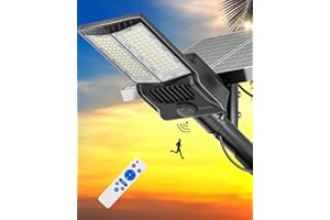 Gefolly SL-8500W Lampione Solare LED Esterno, 500000LM Led Lampioni da esterni, 6500K Luz de Seguridad Jardín, IP67 Impermeabili Lampioni da Esterni per Cortile,Giardino