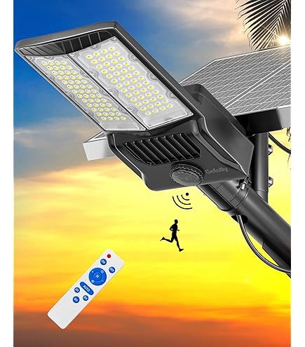 Lampione Solare Esterno Gefolly SL-5200W 520000LM - Con Sensore Movimento E Telecomando IP67 - Foto 6