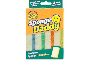 Scrub Daddy SPDDY4 Rengöringssvamp, 4 stycken, Flerfärgad