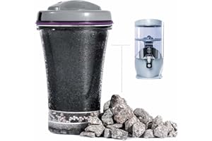 Nikken Waterfall 1 Filter Cartridge + 1 Mineral Stones - 13845 + 13846 - Advanced Replacement for Gravity Water Filter Purifier System 1384 PiMag Water System Components Clean Filtered Water