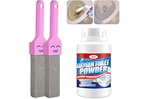 JUEGOT Pumice Stone for Toilet Bowl Cleaning, Scouring Stick Remove Toilet Bowl Hard Water Rings, Calcium Buildup and Rust Suitable for Cleaning Toilet, Bathroom