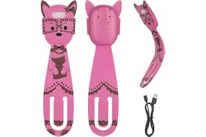 OSDUE Book Light, 2-in-1 USB Rechargeable LED Reading Light, Clip-On Bookmark Book Lights, 5 Brightness & 3-Color Reading Lights for Children Adults Books in Bed