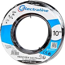 Cavo Elettrico Electraline H03VVH2-F - 2x0,75 Mm, 10 Metri, Nero, Per Piccoli Elettrodomestici - Foto 3