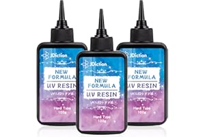 JDiction UV Resin 300g, Super Crystal Clear UV Resin Solar Cure Sunlight Activated Hard Resin Kit for Jewelry Making, Casting and Coating, DIY Crafts