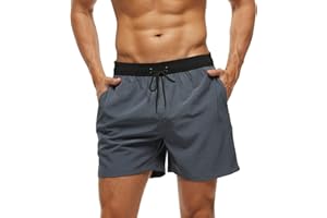 YloveM Costume da Bagno Uomo Pantaloncini da Spiaggia Stampati ad Asciugatura Rapida Elastici Regolabili Pantaloncini da Bagno da Surf con Fodera in Rete
