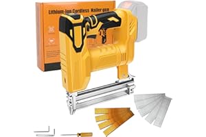 KISTRBA Cordless 18GA Brad Nailer for Dewalt 18V 20V Max Battery, 2 in 1 Electric Stapler Nailer Gun with 500 Nails and 500 Staples, Dual Protection Design, for Home Improvement, Woodworking (No Battery)