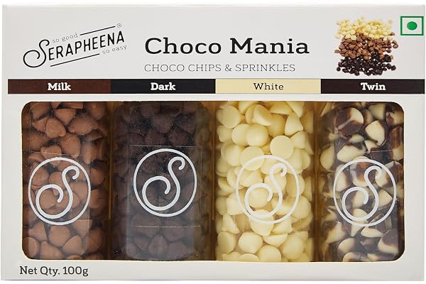 Serapheena Choco Chips Sprinkles - Choco Mania, 100g Cakes and Cupcakes Decoration Kit