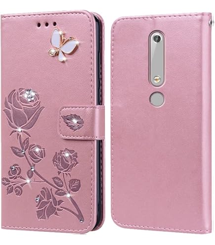 Betterfon Hülle Für Nokia 3.2 – PU Leder, Klapphülle Mit Aufstellfunktion & Blumen-Design