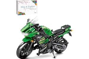 TIRFF Technic - Kit di costruzione per moto Kawasaki Ninja 400, 862 pezzi, giocattoli per la costruzione di moto, kit di costruzione MOC Super Moto, compatibile con le principali marche