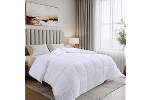 Utopia Bedding Duvet,10.5 Tog coverless Duvet with Corner Tabs, Box Stitched Quilt (King, White)